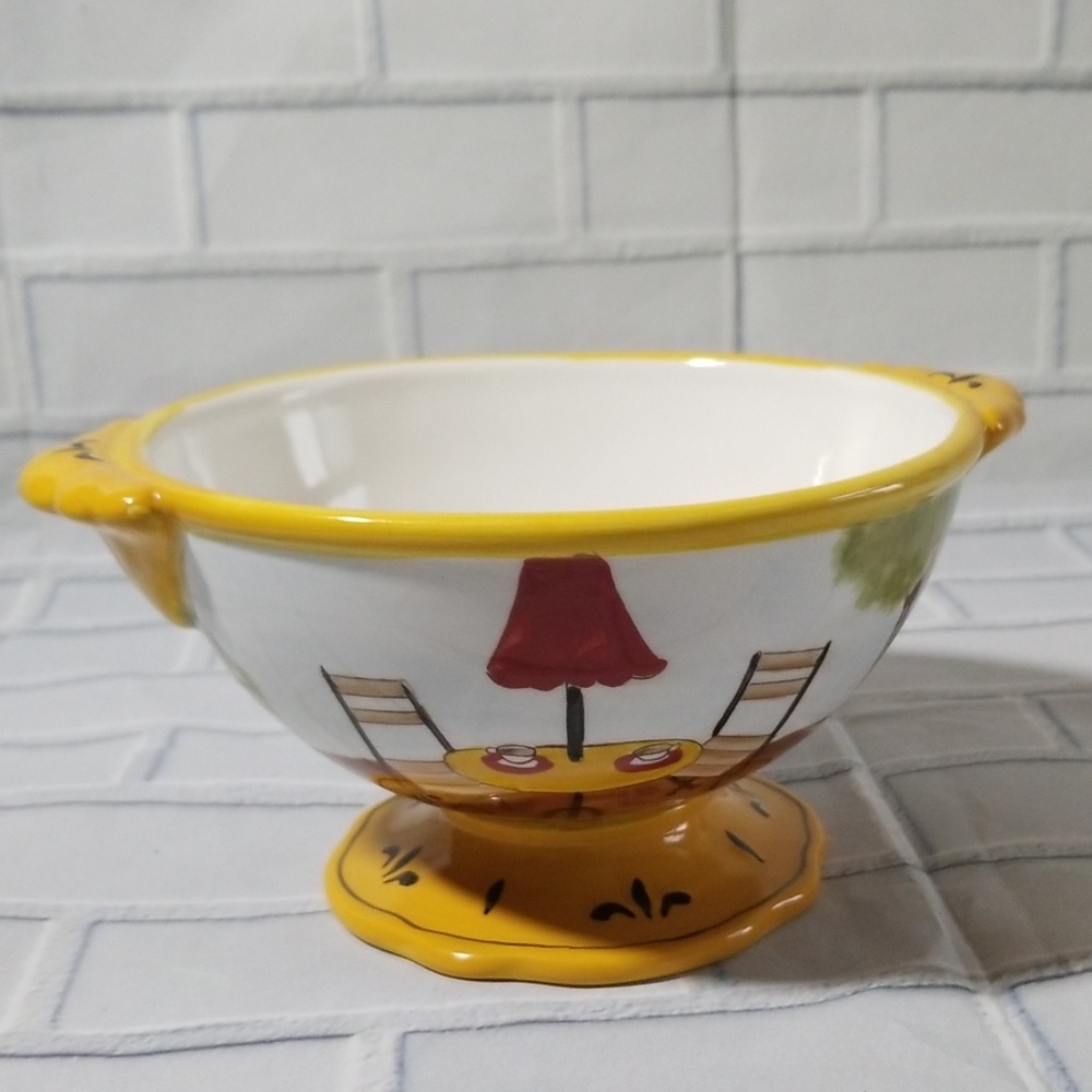 Jennifer Brinley Cafe Girl Footed Bowl